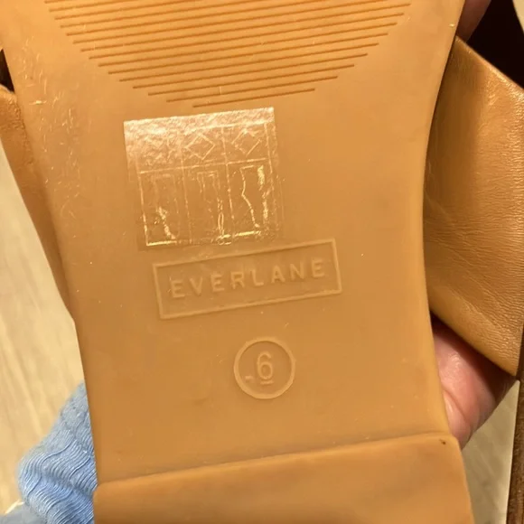 Everlane The Day Post Leather Sandal Tan Brown color   Size 6 - Picture 11 of 12